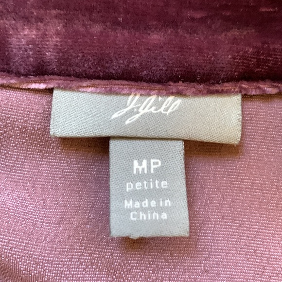 JJill purple velvet button down shirt medium - Picture 2 of 5